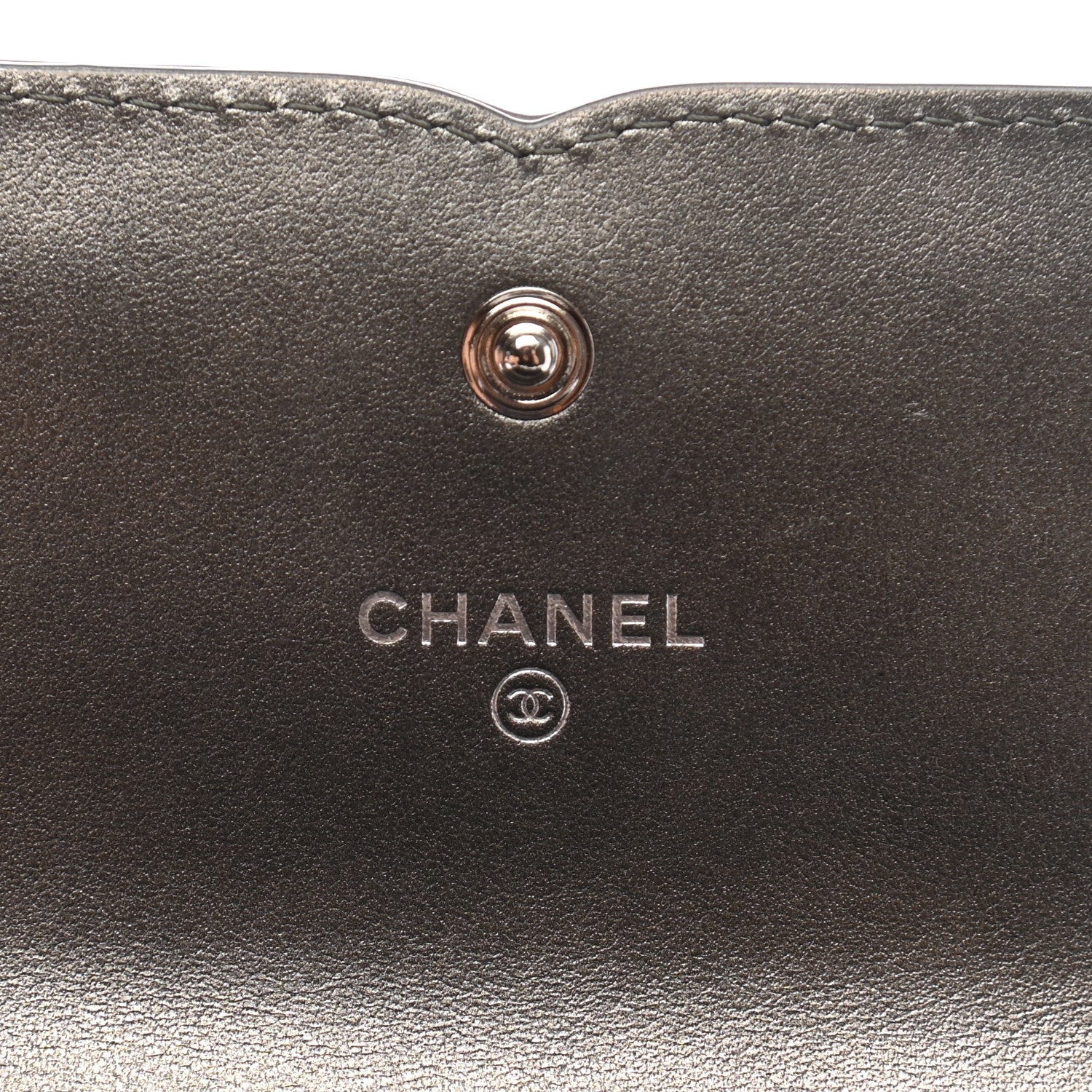 Chanel Iridescent Caviar Quilted Medium Filigree Flap Wallet Silver 6 of 9