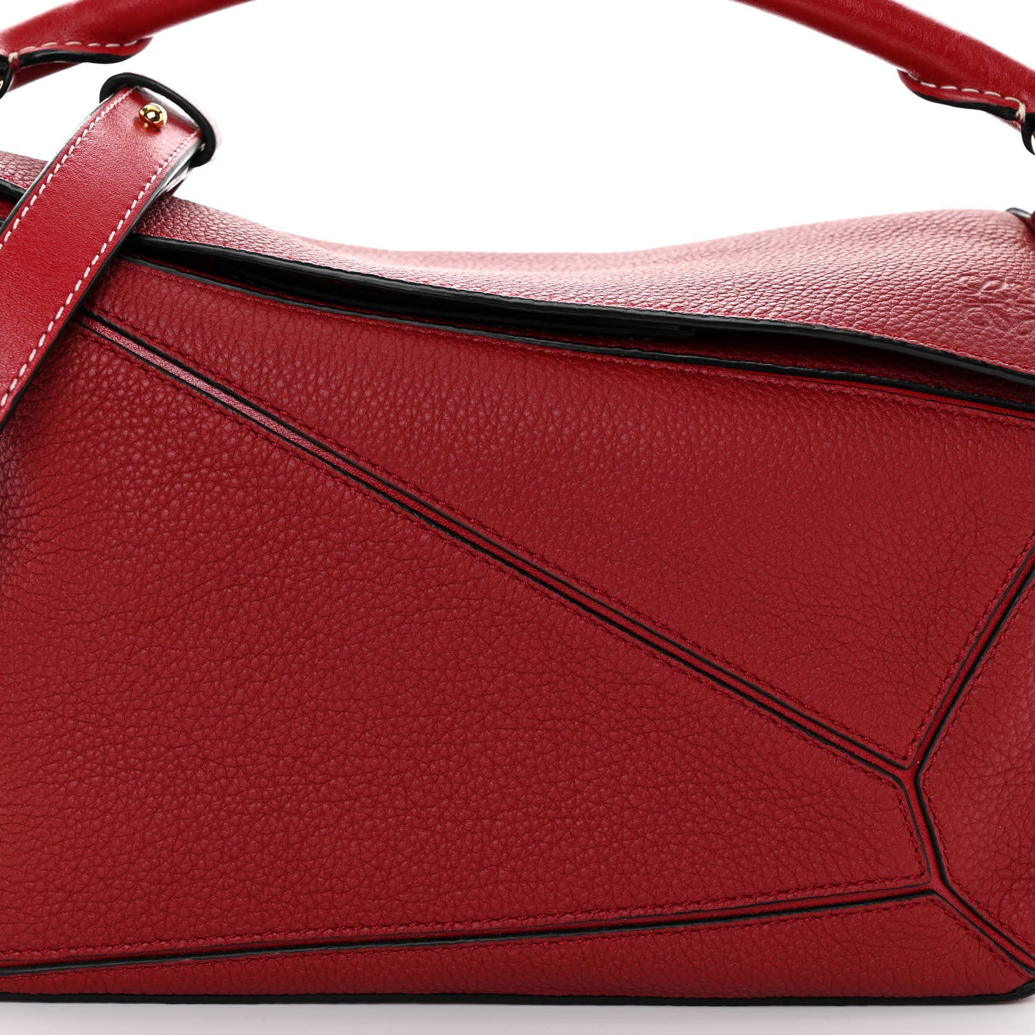 Loewe Grained Calfskin Small Puzzle Bag Rouge 7 of 9