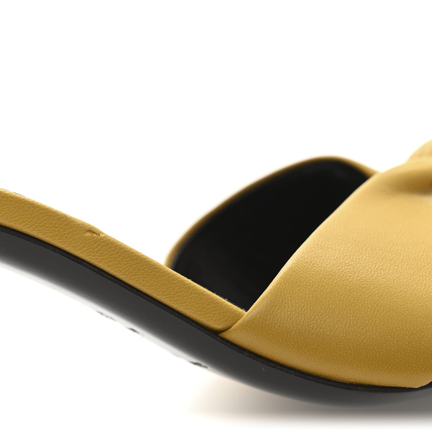 Lambskin Bianca Mules 39.5 Jaune Safari