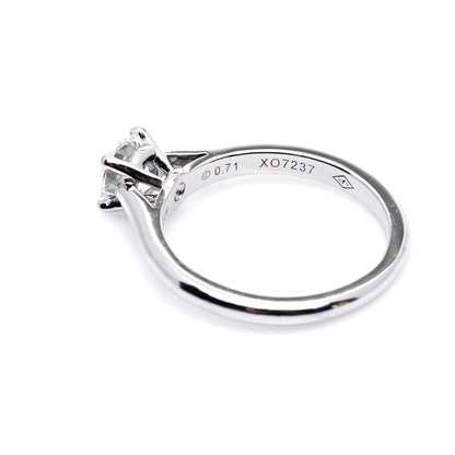 Cartier Platinum Diamond .71ct Solitaire 1895 Engagement Ring 52 6 8 of 10