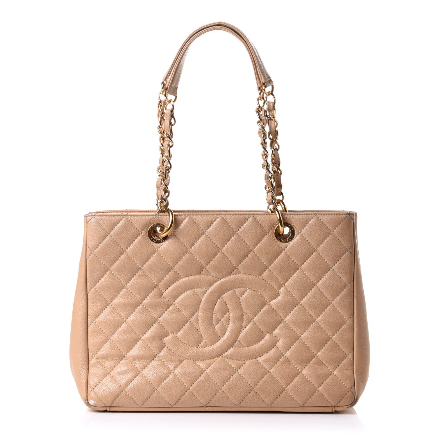Chanel Caviar Quilted Grand Shopping Tote GST Beige Clair 1 of 11