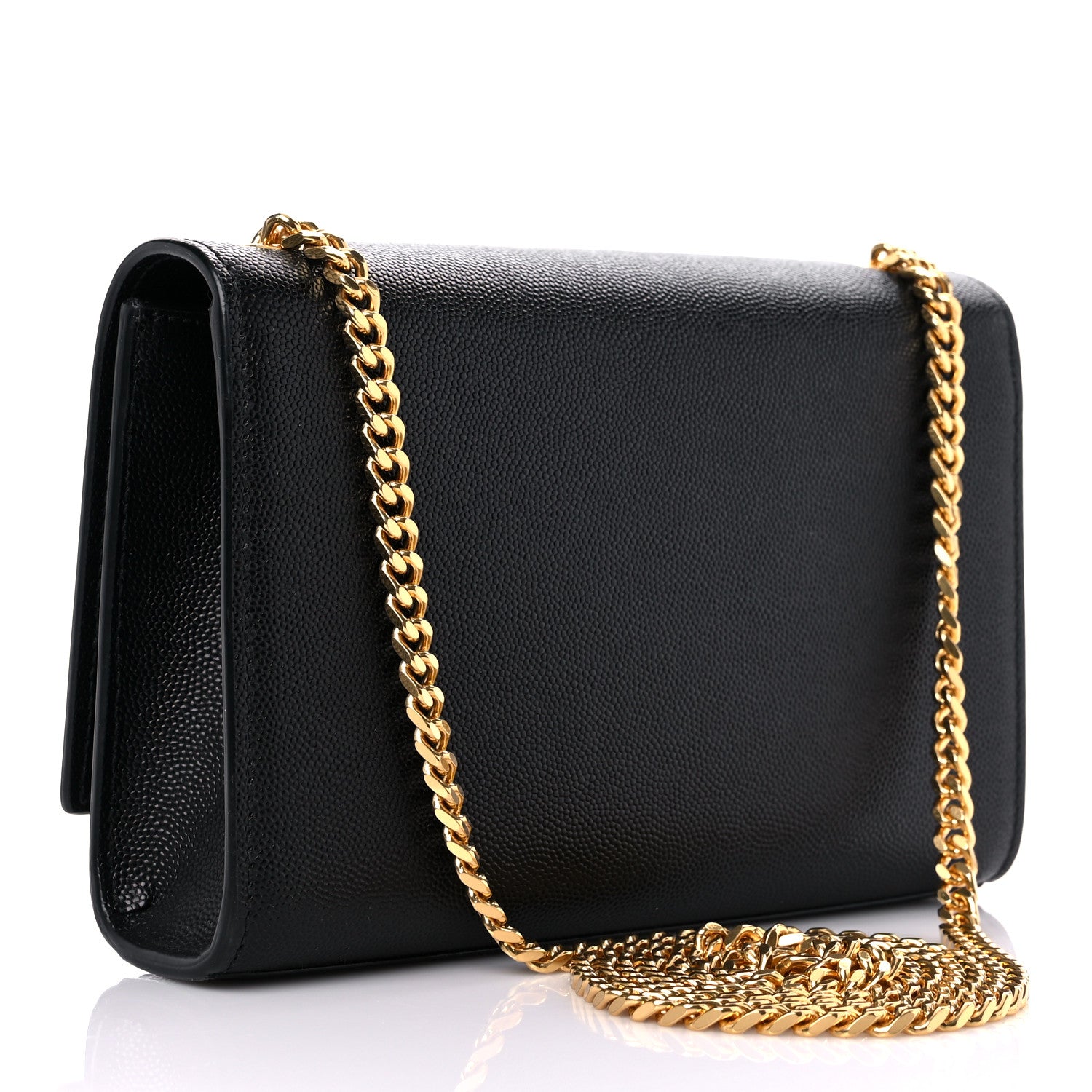 Saint Laurent Grain De Poudre Small Monogram Kate Satchel Black 2 of 12