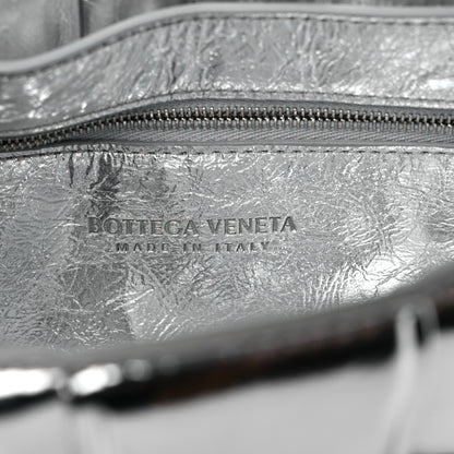 Bottega Veneta Metallic Lambskin Padded Cassette Crossbody Bag Silver 6 of 8
