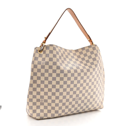 Louis Vuitton Damier Azur Graceful MM Rose Ballerine 3 of 9