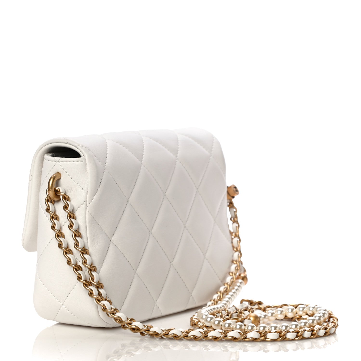 Chanel Lambskin Quilted Mini My Perfect Flap White 3 of 11