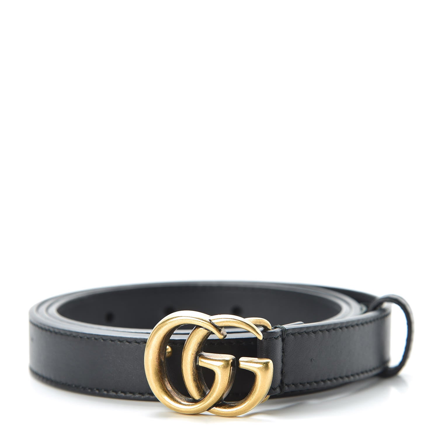 Gucci Calfskin Double G 20mm Belt 90 36 Black 1 of 7