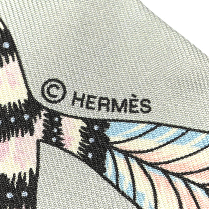 Hermes Silk The Savana Dance Twilly Vert Amande Rose Vert Amande Rose 4 of 4