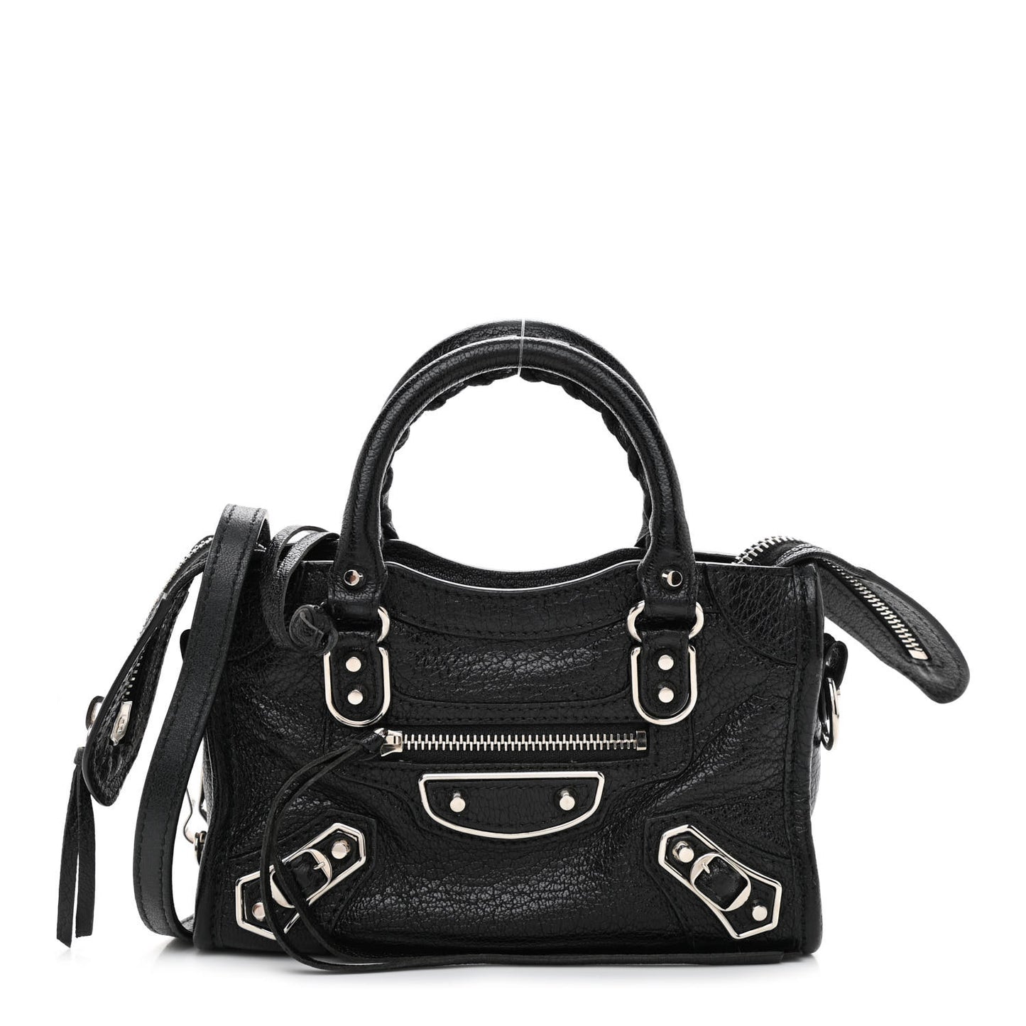 Agneau Classic Silver Hardware Nano City Black