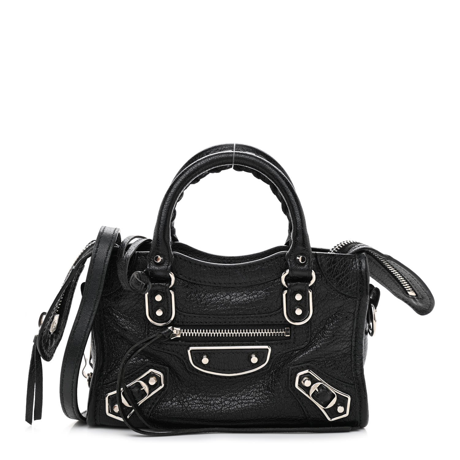 Balenciaga Agneau Classic Silver Hardware Nano City Black 2 of 9
