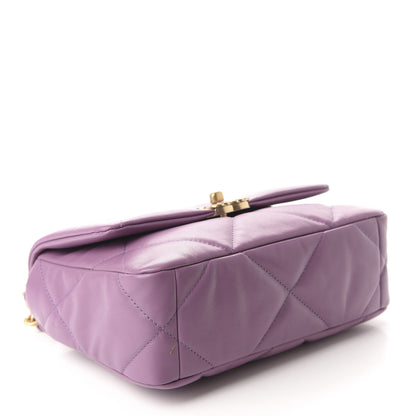 Chanel Goatskin Quilted Medium Chanel 19 Flap Violet Purple 4 of 15