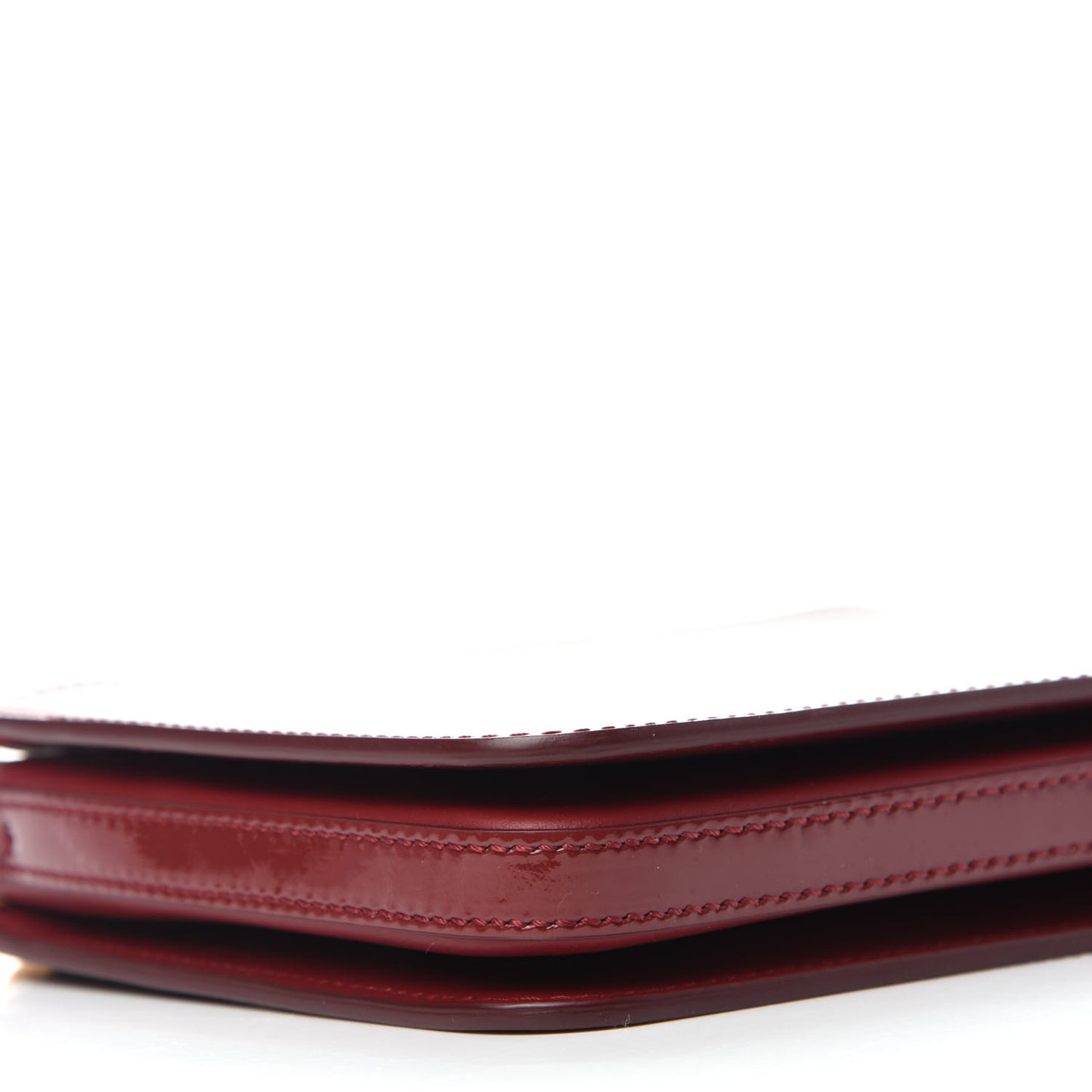 Patent Calfskin Penhurst Chain Triple Zip Shoulder Bag Cardinal Red