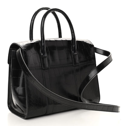 Mulberry Crocodile Embossed Calfskin Bayswater Black 3 of 9
