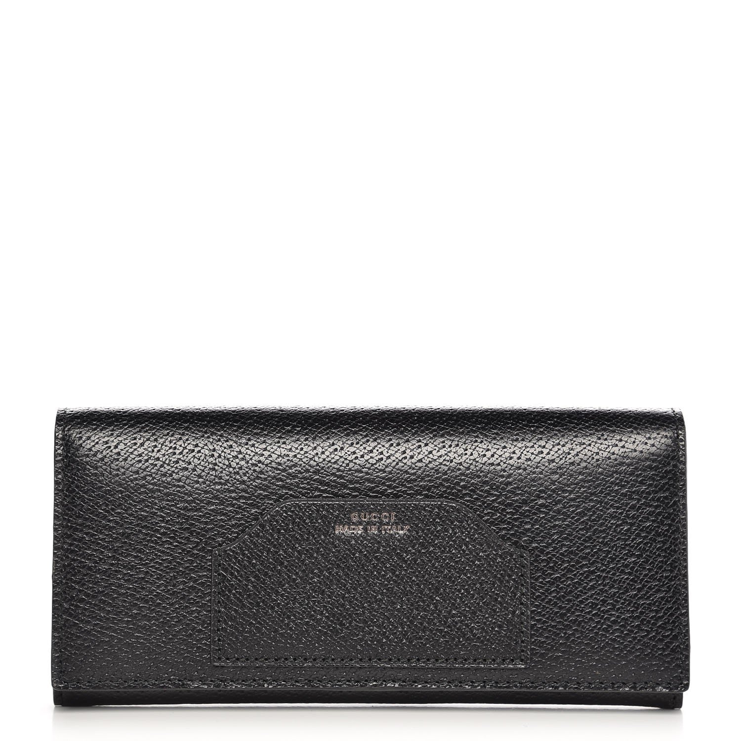Gucci Calfskin Dandy New Chester Continental Flap Wallet Black 1 of 7