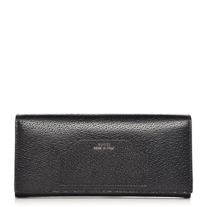 Gucci Calfskin Dandy New Chester Continental Flap Wallet Black 1 of 7