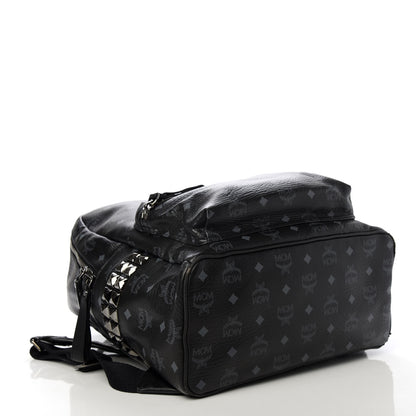 MCM Visetos Medium Side Studs Stark Backpack Black 3 of 9