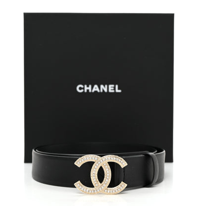 Chanel Calfskin Crystal CC Belt 80/32 Black 8 of 8