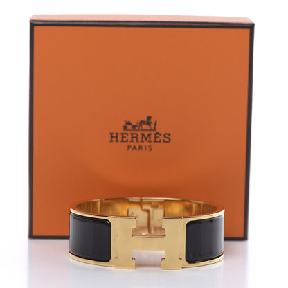 Hermes Enamel Wide Clic Clac H Bracelet PM Black 6 of 6