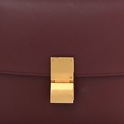 Celine Box Calfskin Medium Classic Box Flap Bag Burgundy 8 of 13