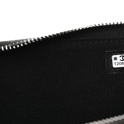 Chanel Pearly Lambskin Quilted Zip Card Holder So Black 7 of 8