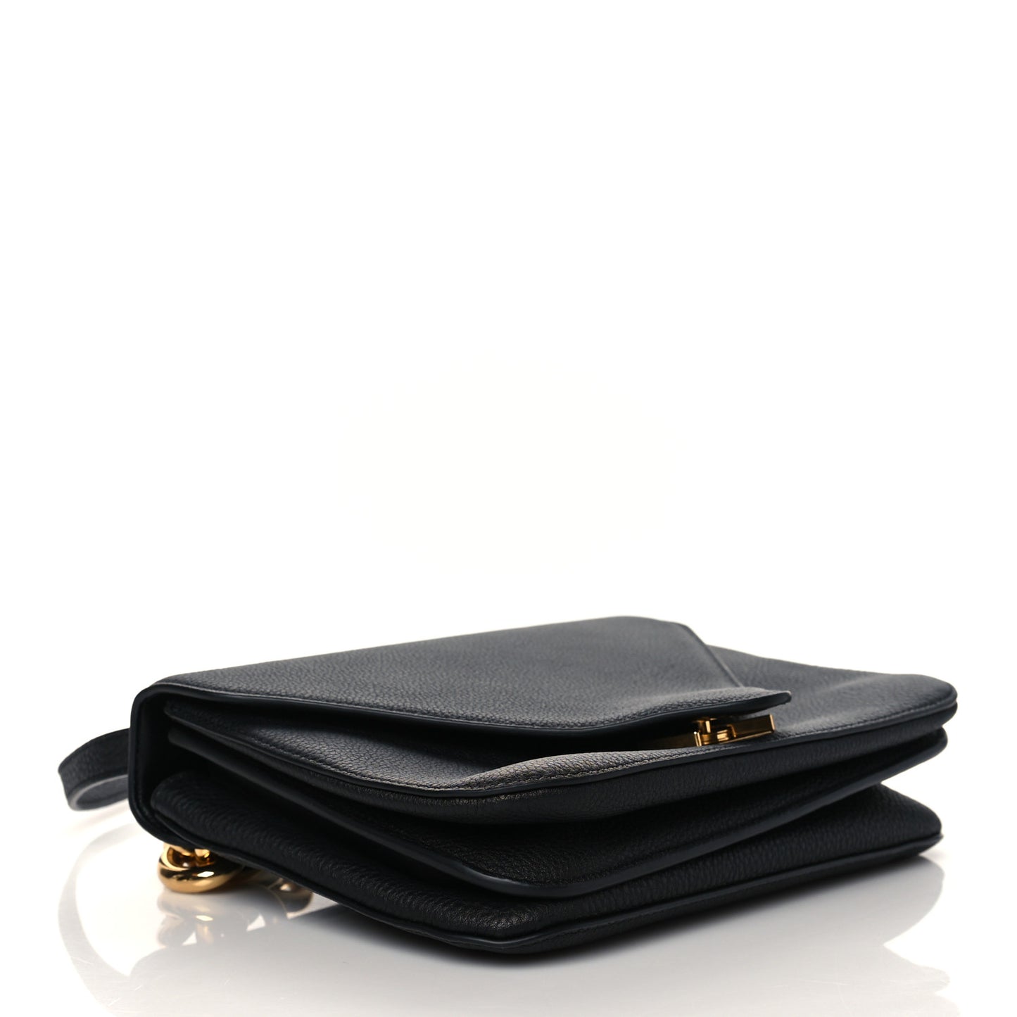 Calfskin Mount Envelope Bag Black