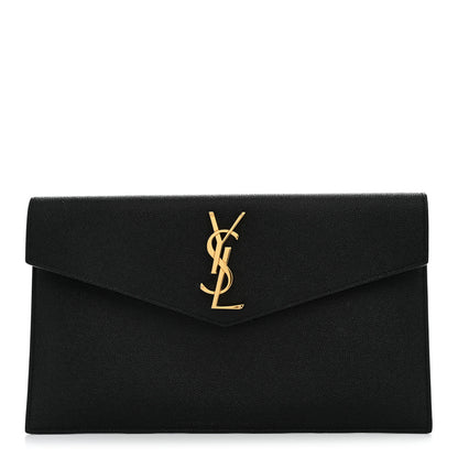 Saint Laurent Grain De Poudre Uptown Pouch Black 1 of 7