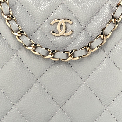 Chanel Caviar Quilted Camera Case Grey 8 of 10