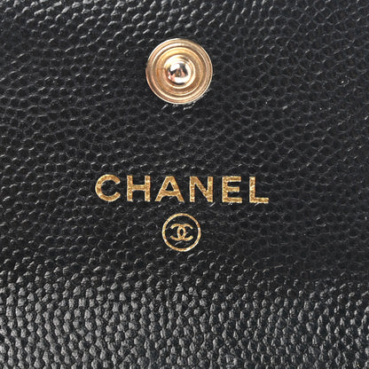 Chanel Caviar Quilted Crystal CC Airpods Pro Case Black 4 of 5