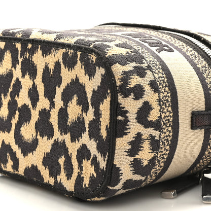 Christian Dior Canvas Mizza Embroidered Small Leopard Travel Vanity Case Beige 8 of 9