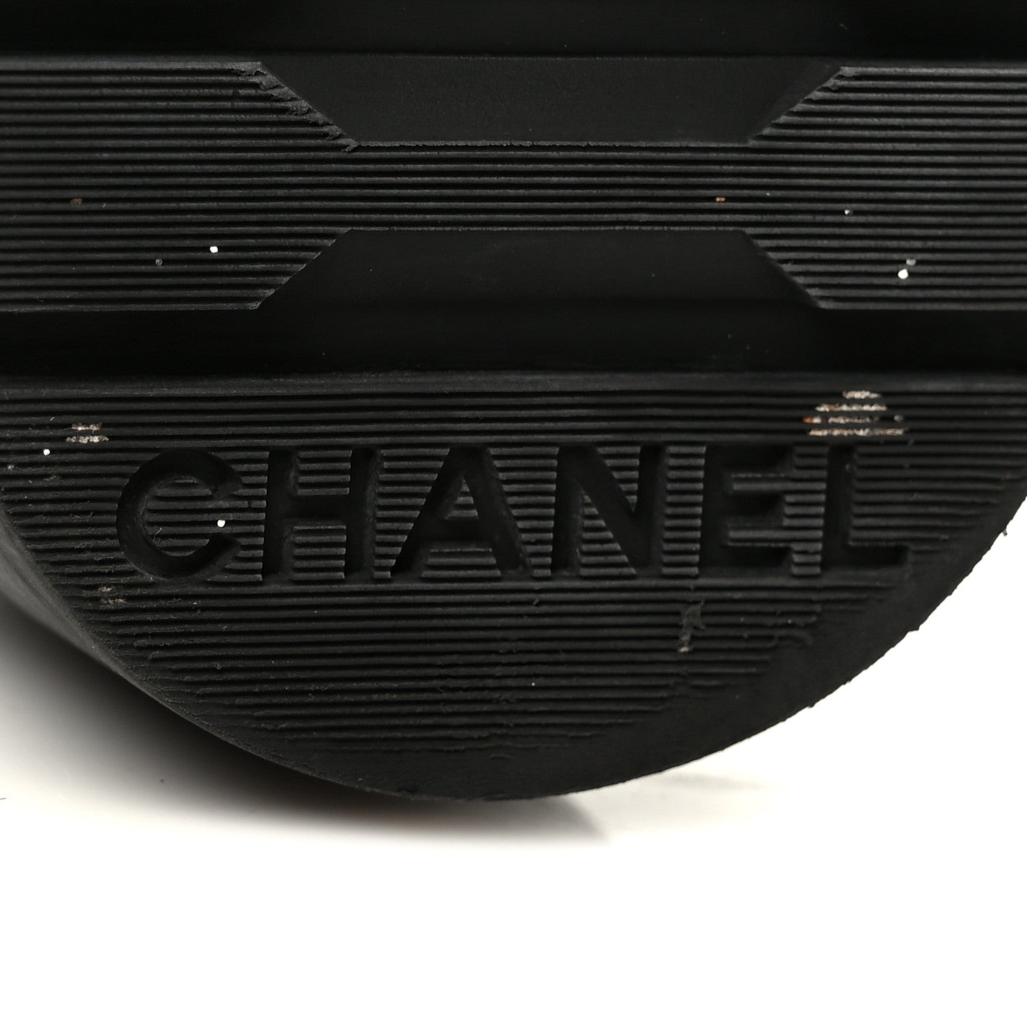 Chanel Shiny Goatskin Calfskin Quilted Lace Up Combat Boots 37.5 Black 7 of 10