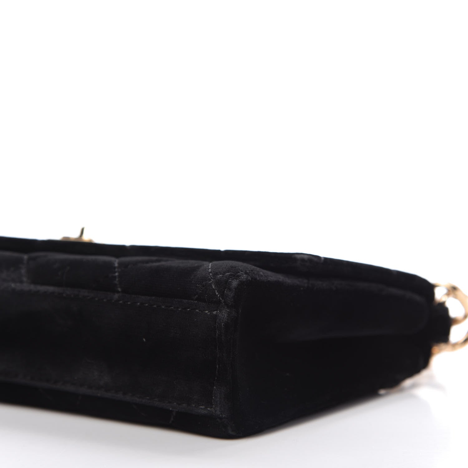 Chanel Velvet Quilted Evening Bag Black 7 of 12