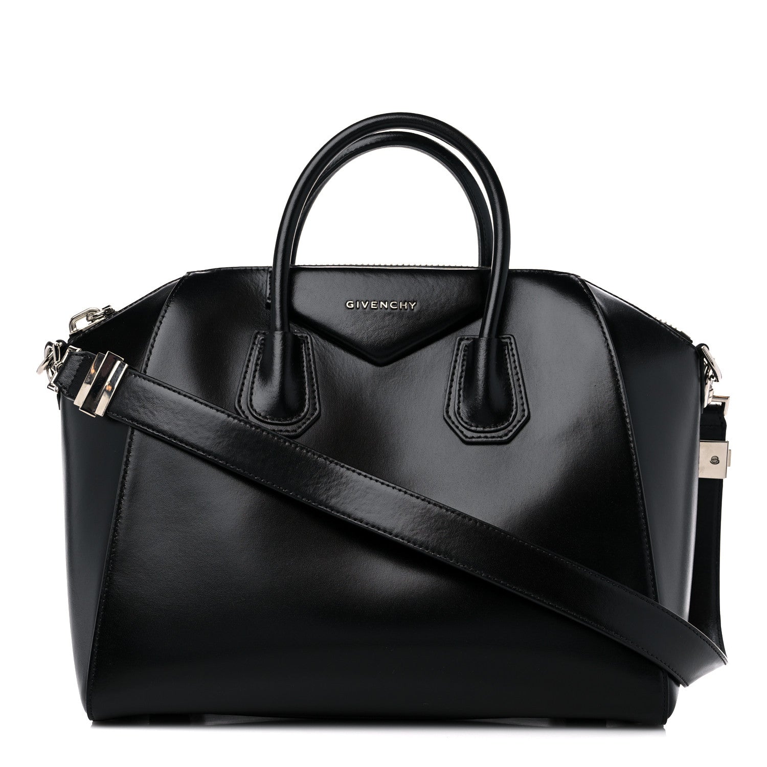 Givenchy Shiny Lord Calfskin Medium Antigona Black 1 of 10