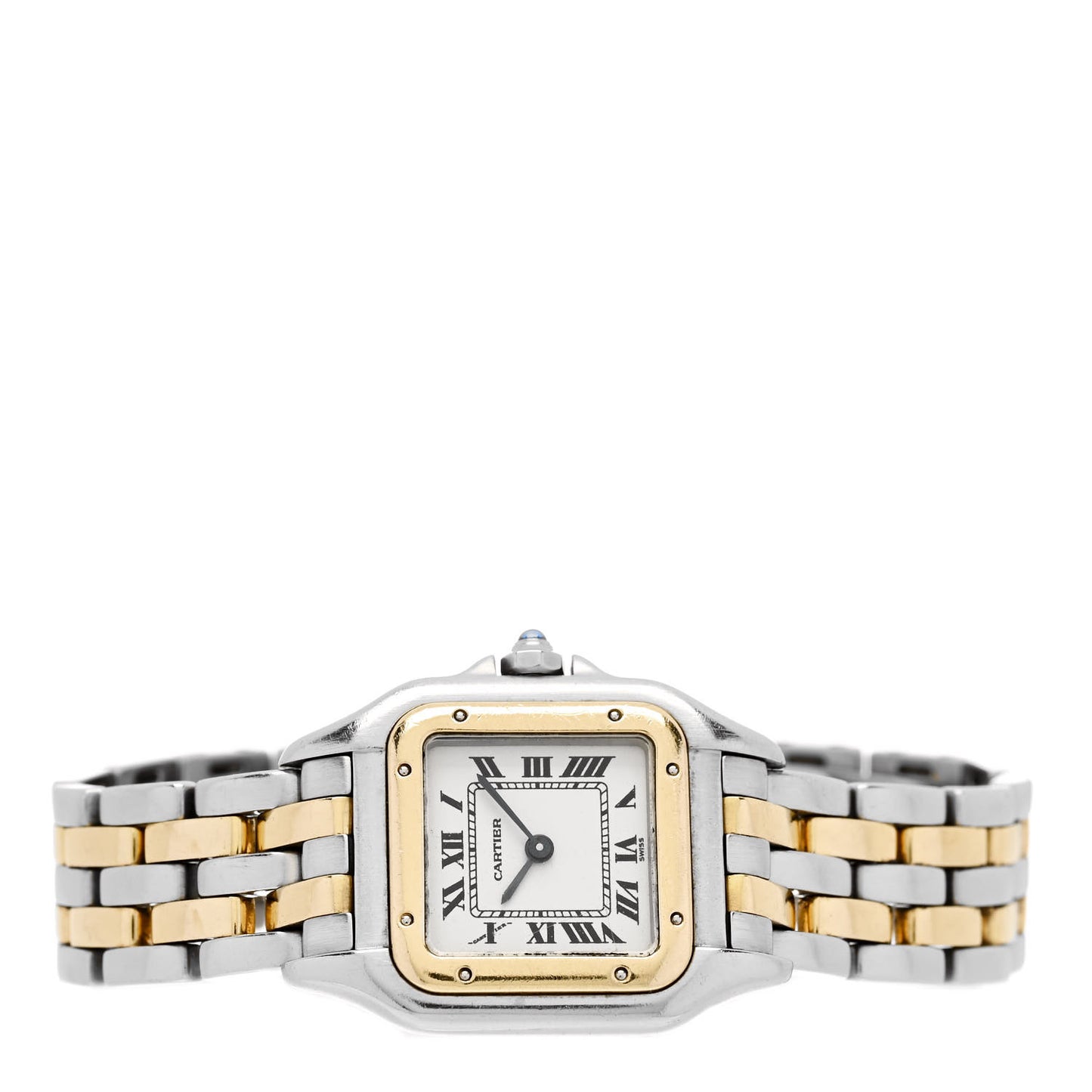 Stainless Steel 18K Yellow Gold 22mm Panthere Quartz Watch