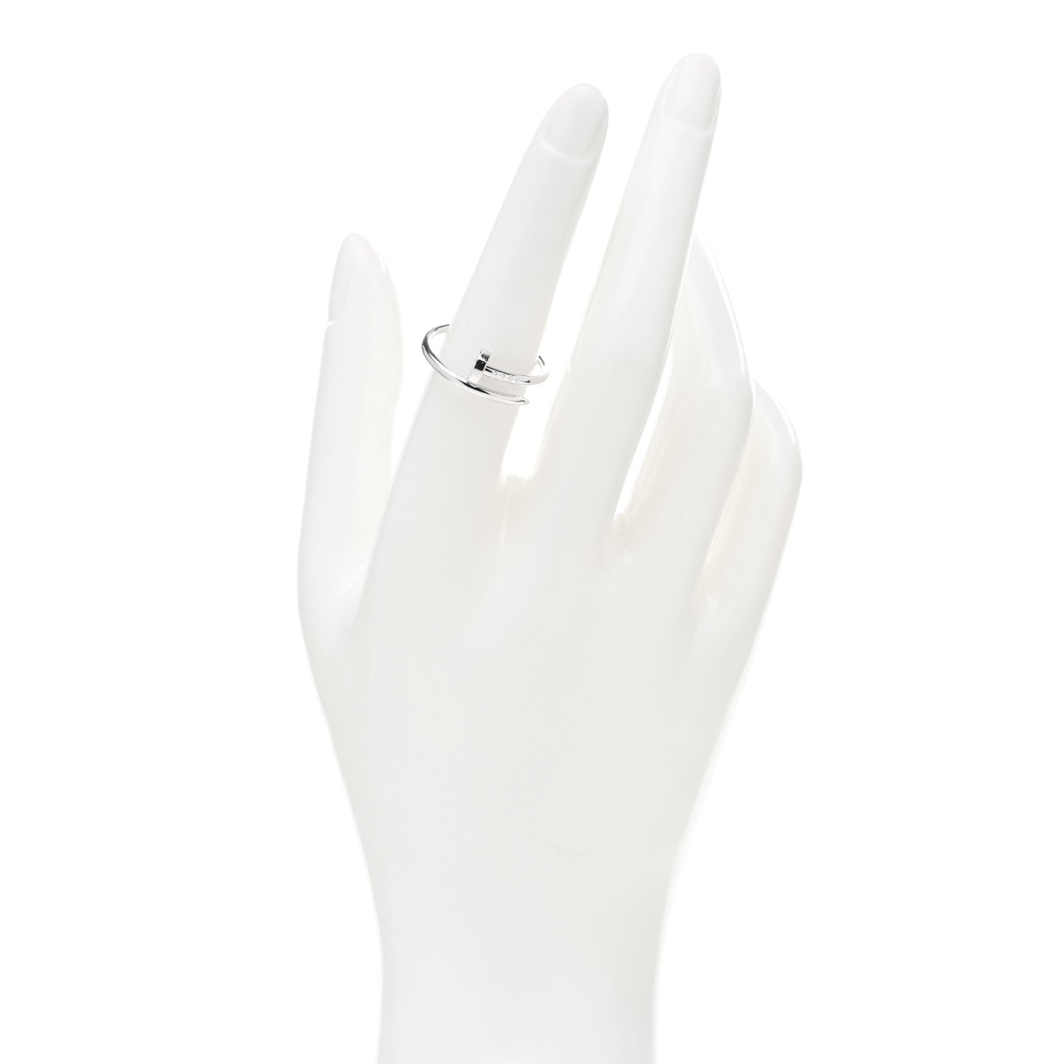 Cartier 18K White Gold Small Juste Un Clou Ring 55 7.25 2 of 5