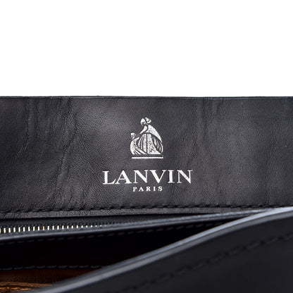 Lanvin Hammered Calfskin Large Happy Edgy Shoulder Bag Black 6 of 9