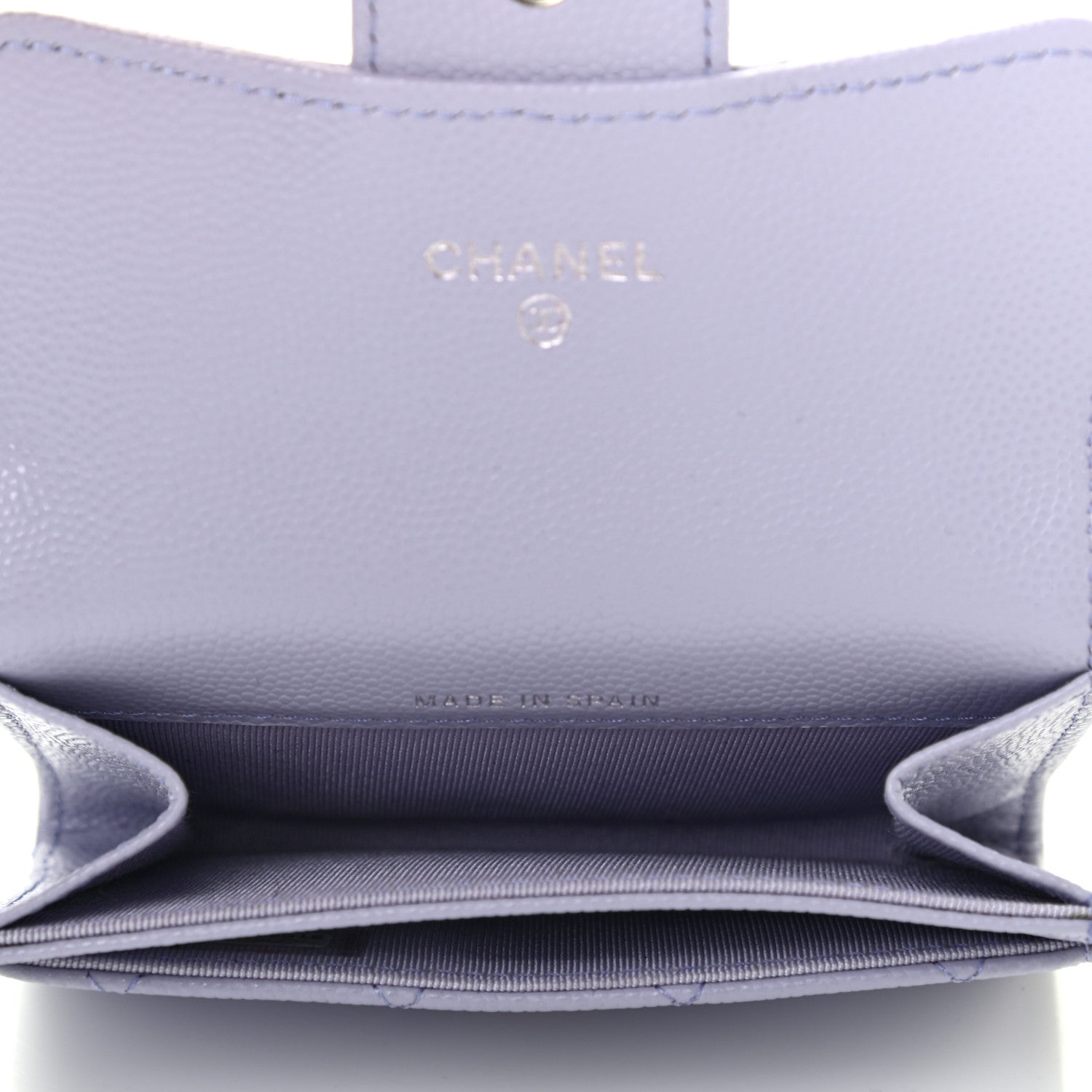Chanel Caviar Quilted Flap Card Holder Wallet Light Purple 5 of 8
