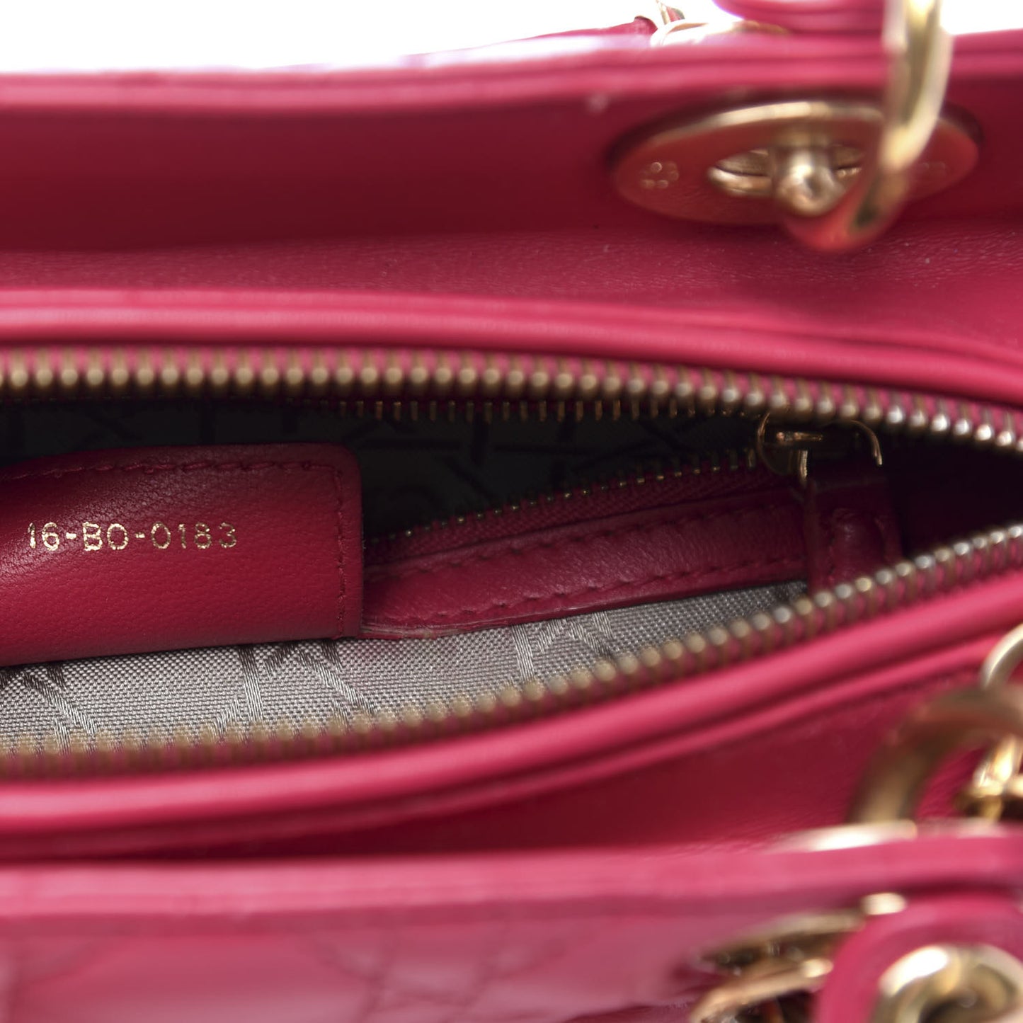 Lambskin Cannage Medium Lady Dior Pink