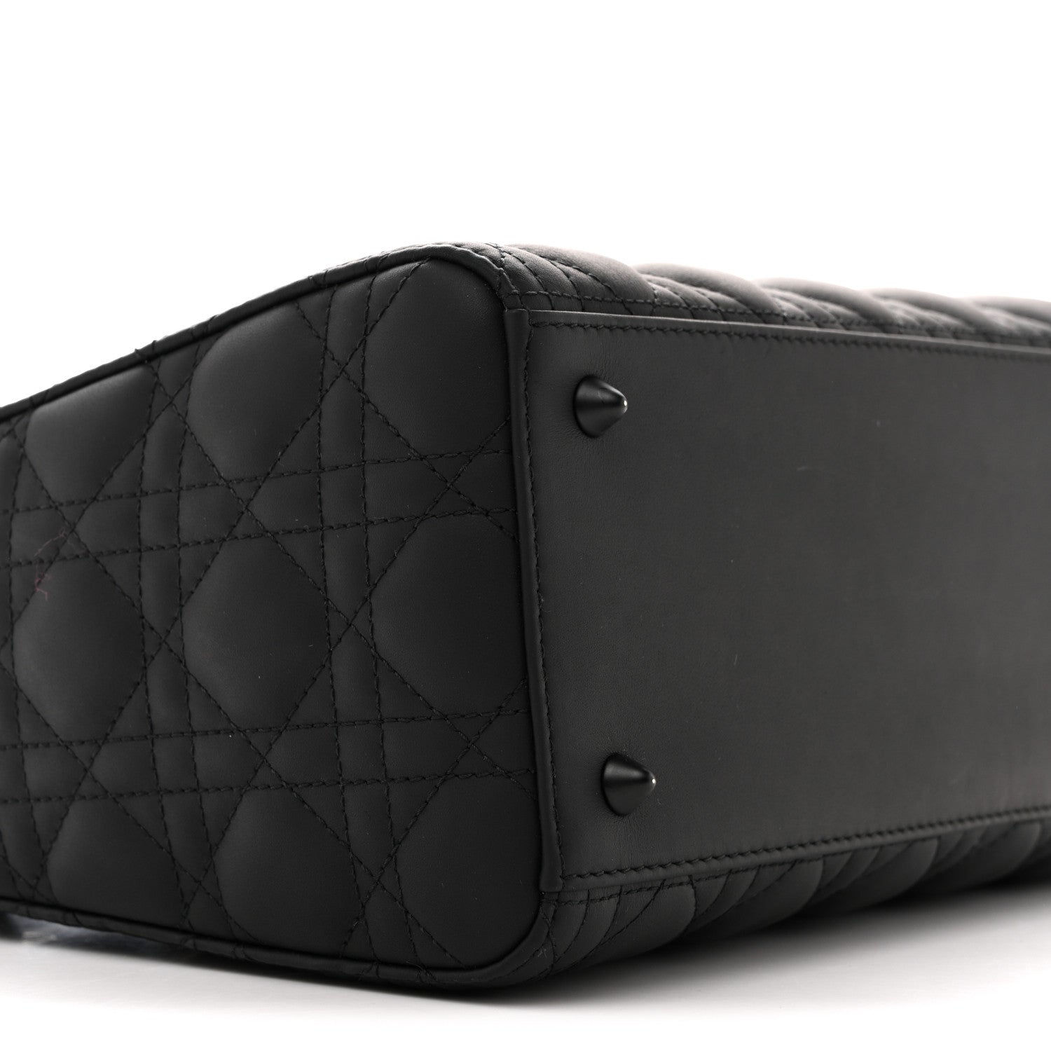 Christian Dior Ultra Matte Calfskin Cannage Medium Lady Dior Black 9 of 11