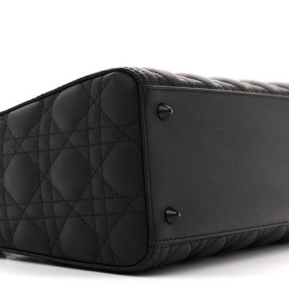 Christian Dior Ultra Matte Calfskin Cannage Medium Lady Dior Black 9 of 11