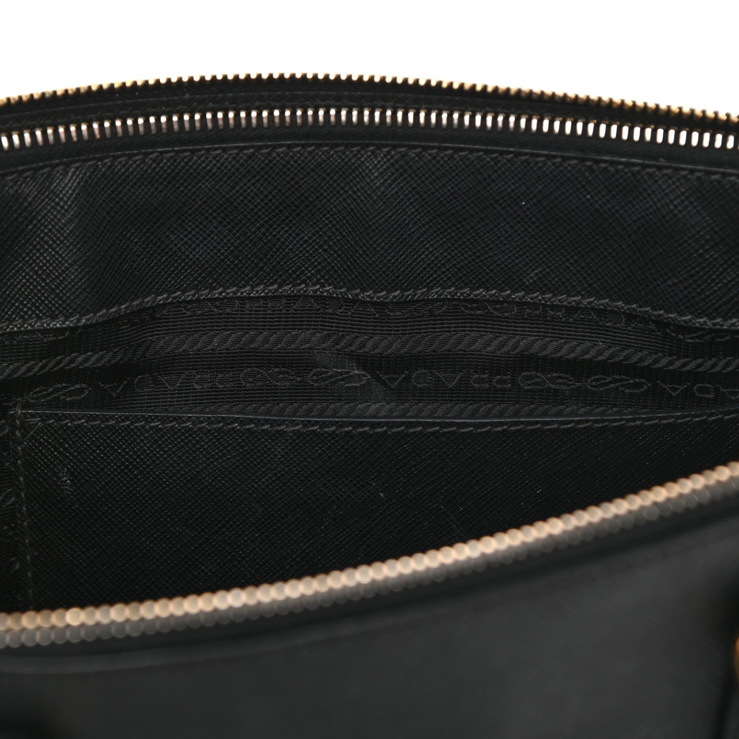 Saffiano Small Galleria Double Zip Tote Black
