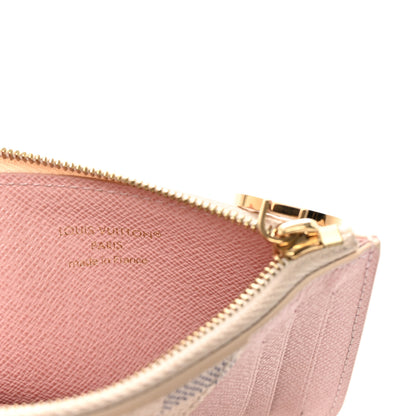 Louis Vuitton Damier Azur Zipped Romy Card Holder  Rose Ballerine 6 of 7