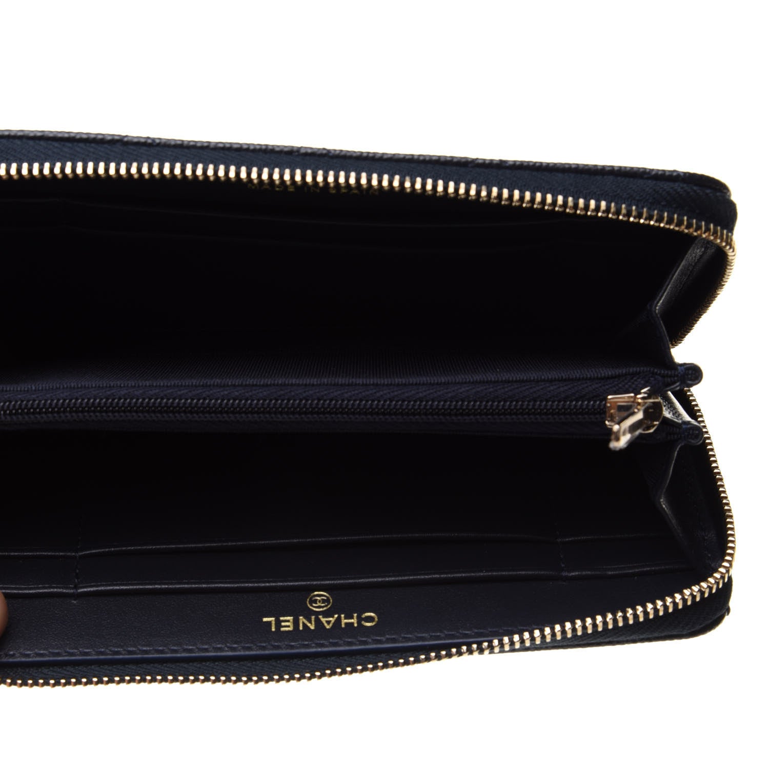 Chanel Caviar Quilted Small Zip Around Wallet Navy 5 of 12