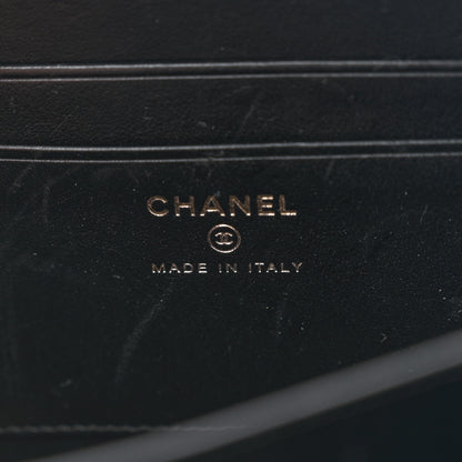 Chanel Caviar Quilted CC Filigree Vanity Clutch With Chain Beige Black 6 of 13