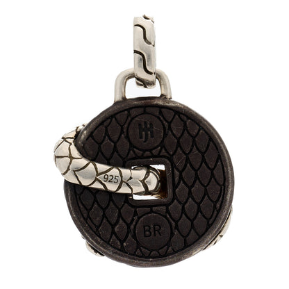 John Hardy Sterling Silver Bronze Naga Coin Pendant 2 of 3