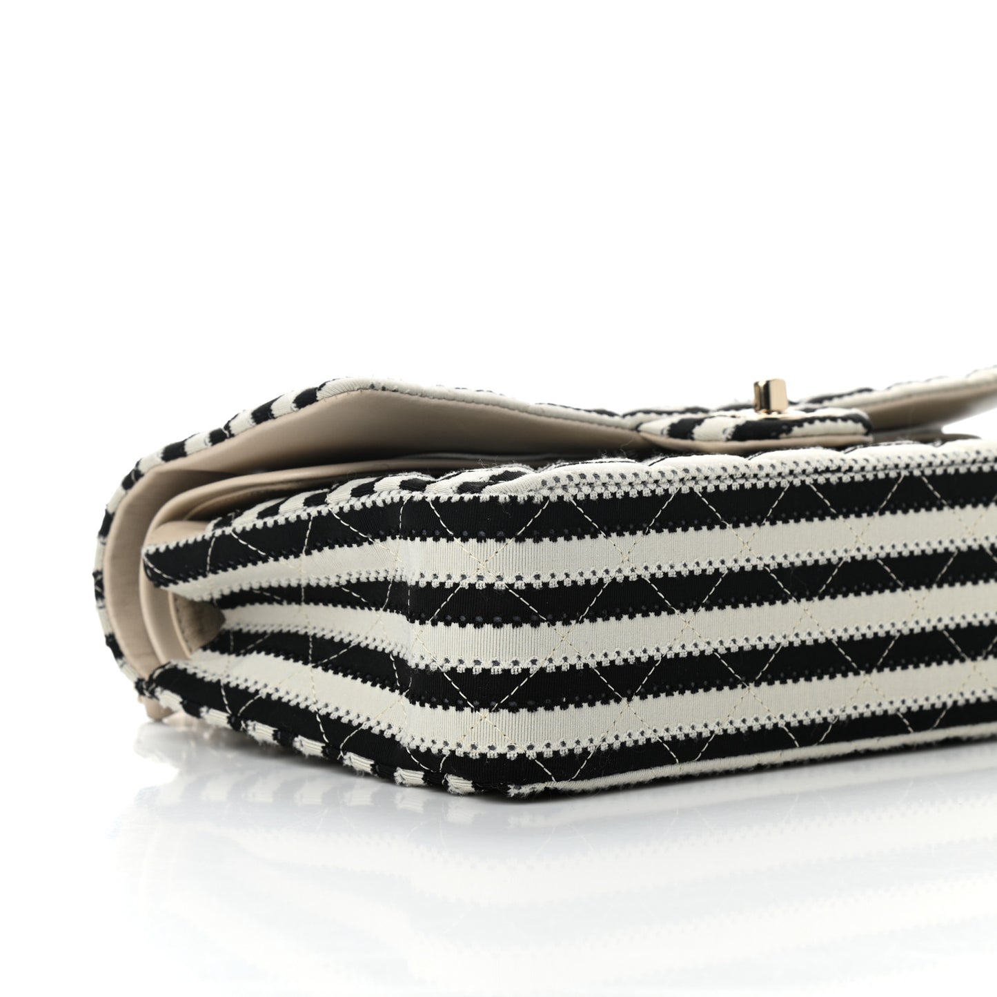 Jersey Quilted Medium Coco Sailor Flap Black White