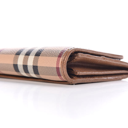 Burberry Patent Haymarket Check Penrose Continental Wallet Light Brown 10 of 13