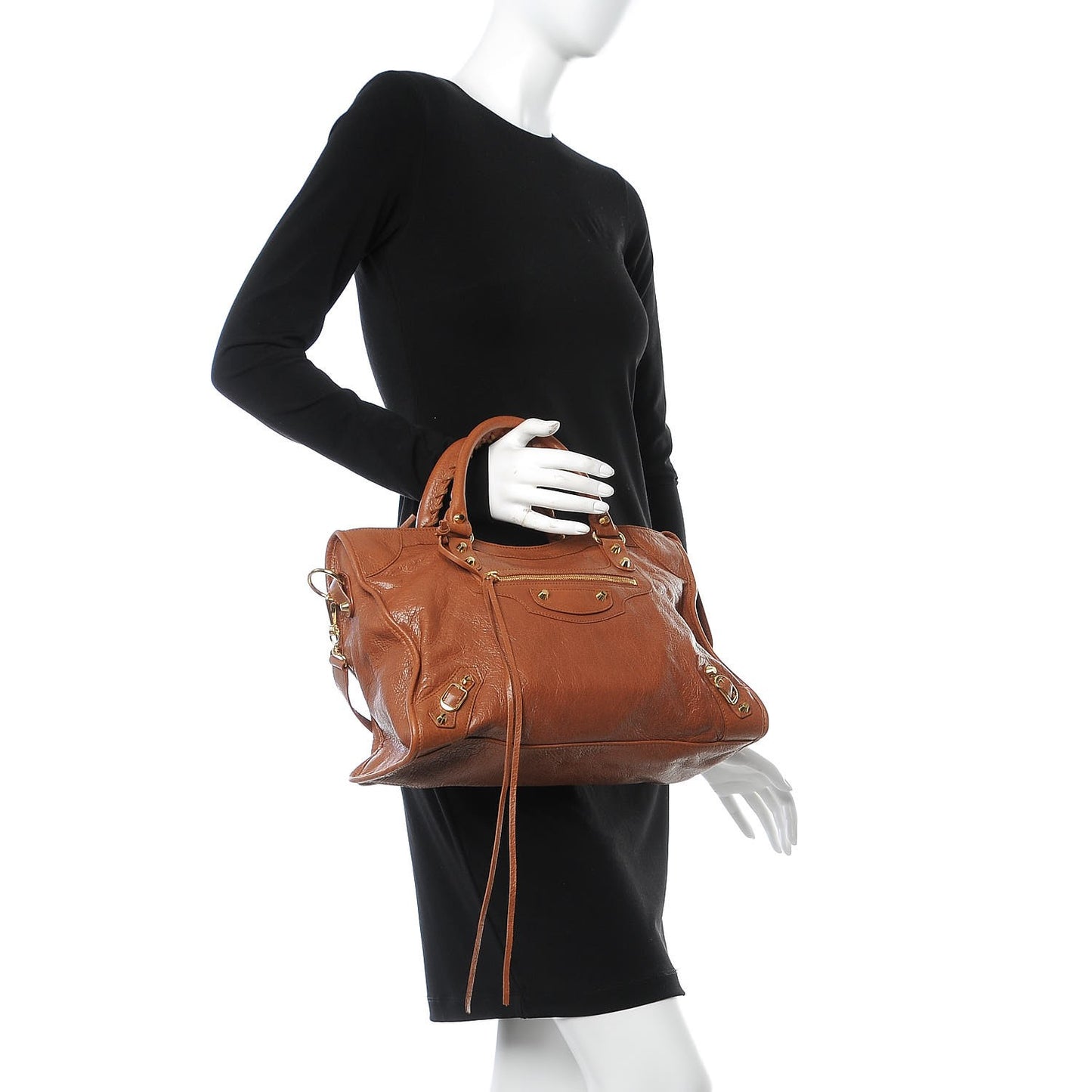Agneau Classic Gold Hardware City Marron Terracotta