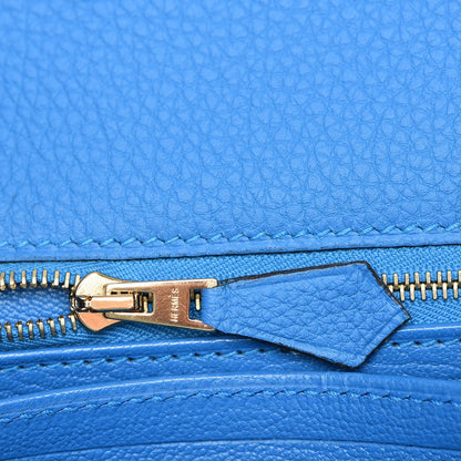 Hermes Togo Kelly Retourne 25 Bleu Zanzibar 15 of 30