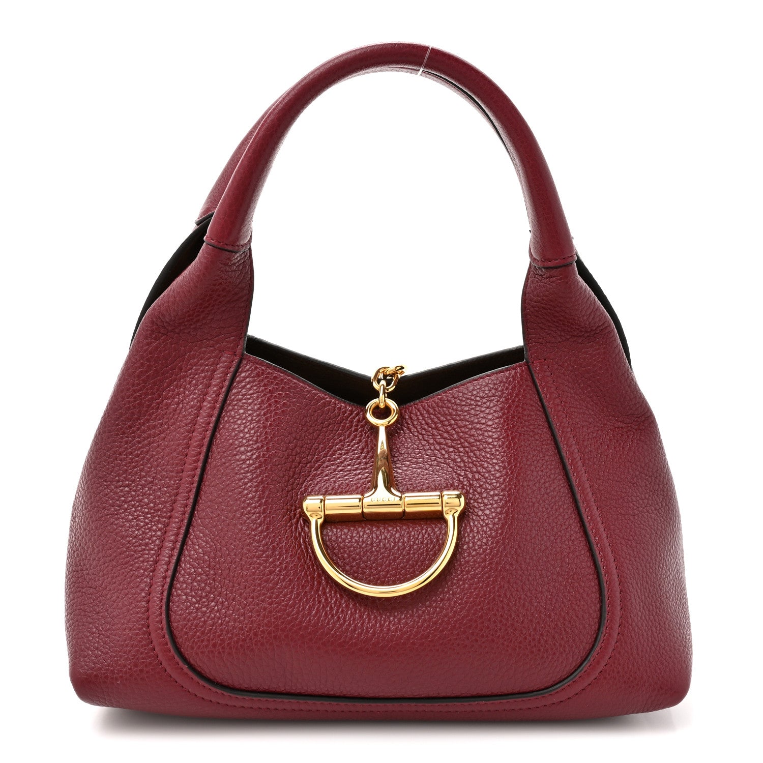 Gucci Grained Calfskin Softbit Medium Shoulder Bag Rosso Ancora 1 of 10