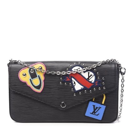 Louis Vuitton Epi LV Stories Pochette Felicie Black 1 of 10