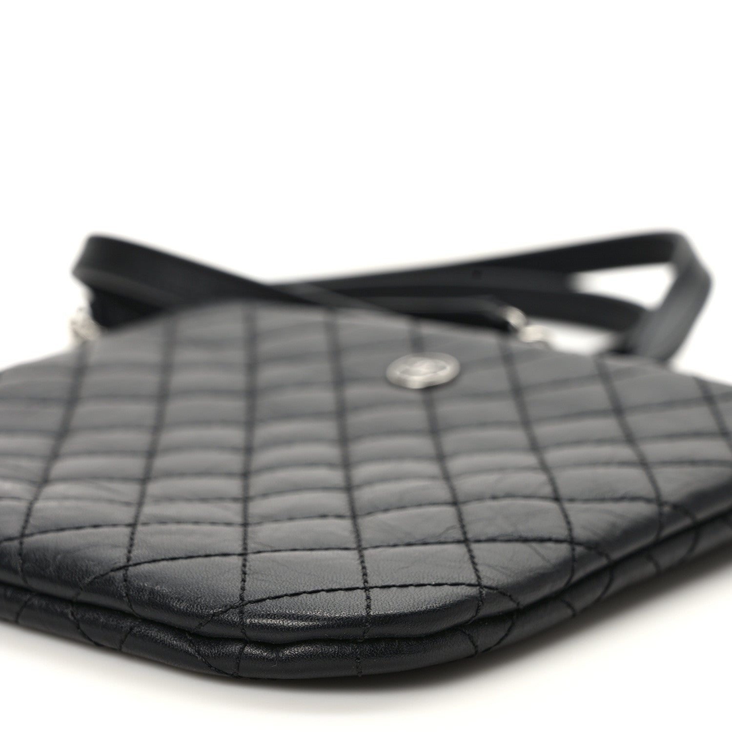 Chanel Aged Calfskin Quilted Crossbody Bag Black 8 of 8